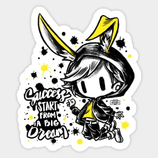 rabbit boy chibi Sticker